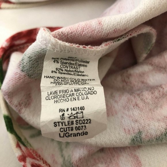 Style Rack Floral Bow Back Mini Dress Sweetheart Neckline Pre-owned Sz L - Picture 6 of 7